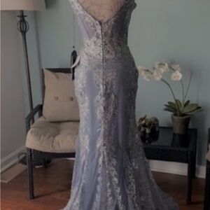 Jovani Sparkling Dark Gray Gown